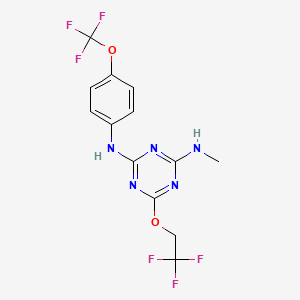 N-methyl-6-(2,2,2-trifluoroethoxy)-N'-[4-(trifluoromethoxy)phenyl]-1,3,5-triazine-2,4-diamine