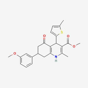 Methyl 7-(3-methoxyphenyl)-2-methyl-4-(5-methylthiophen-2-yl)-5-oxo-1,4,5,6,7,8-hexahydroquinoline-3-carboxylate