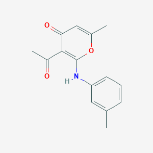 3-acetyl-6-methyl-2-[(3-methylphenyl)amino]-4H-pyran-4-one