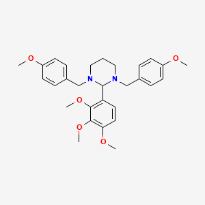 1,3-Bis[(4-methoxyphenyl)methyl]-2-(2,3,4-trimethoxyphenyl)-1,3-diazinane