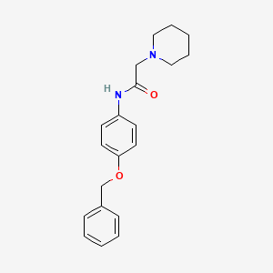 molecular formula C20H24N2O2 B14947079 N-[4-(benzyloxy)phenyl]-2-(piperidin-1-yl)acetamide 