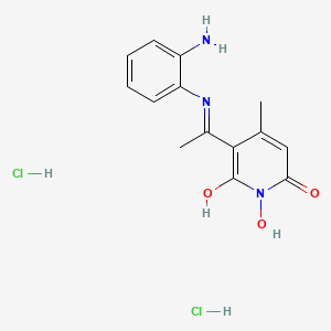 molecular formula C14H17Cl2N3O3 B1494710 1-Cyclohexyl-4-[3-(1,2,3,4-tetrahydro-5-methoxy-1-naphthalenyl)propyl]piperazinedihydrochloride 