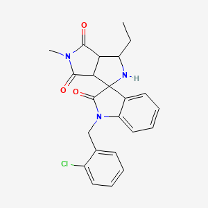 1-(2-chlorobenzyl)-3'-ethyl-5'-methyl-3a',6a'-dihydro-2'H-spiro[indole-3,1'-pyrrolo[3,4-c]pyrrole]-2,4',6'(1H,3'H,5'H)-trione