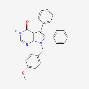 molecular formula C26H21N3O2 B14947116 7-(4-methoxybenzyl)-5,6-diphenyl-7H-pyrrolo[2,3-d]pyrimidin-4-ol 