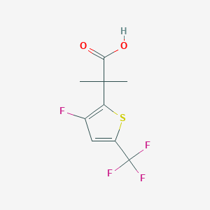 molecular formula C9H8F4O2S B1494713 2-[3-Fluoro-5-(trifluoromethyl)thiophen-2-yl]-2-methylpropanoic acid 