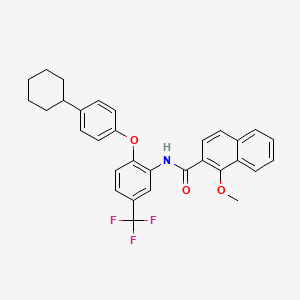 N-[2-(4-cyclohexylphenoxy)-5-(trifluoromethyl)phenyl]-1-methoxynaphthalene-2-carboxamide