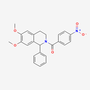 (6,7-dimethoxy-1-phenyl-3,4-dihydroisoquinolin-2(1H)-yl)(4-nitrophenyl)methanone