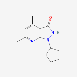 molecular formula C13H17N3O B14947199 1-Cyclopentyl-4,6-dimethyl-1H-pyrazolo[3,4-b]pyridin-3-ol 