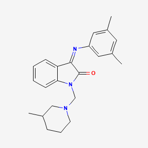 3-[(3,5-Dimethylphenyl)imino]-1-[(3-methylpiperidino)methyl]-1H-indol-2-one