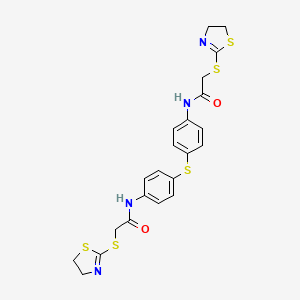 N,N'-(Sulfanediyldi-4,1-phenylene)bis[2-(4,5-dihydro-1,3-thiazol-2-ylsulfanyl)acetamide]