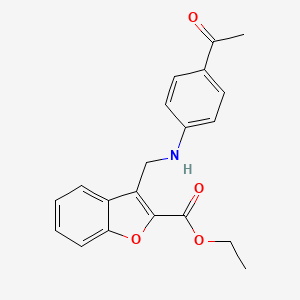 Ethyl 3-[(4-acetylanilino)methyl]-1-benzofuran-2-carboxylate