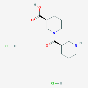 molecular formula C12H22Cl2N2O3 B1494730 1-(R-3-Piperidinylcarbonyl)-S-nipecotic acid dihydrochloride 