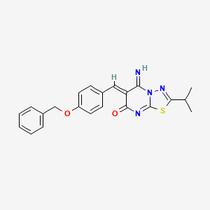 (6Z)-6-[4-(benzyloxy)benzylidene]-5-imino-2-(propan-2-yl)-5,6-dihydro-7H-[1,3,4]thiadiazolo[3,2-a]pyrimidin-7-one