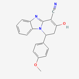 1-(4-Methoxyphenyl)-3-oxo-1,2,3,5-tetrahydropyrido[1,2-a]benzimidazole-4-carbonitrile