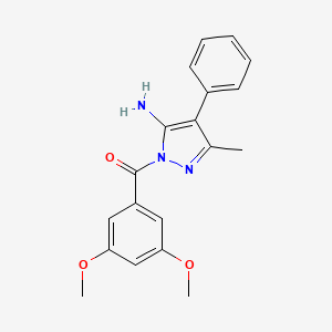 molecular formula C19H19N3O3 B14947337 (5-amino-3-methyl-4-phenyl-1H-pyrazol-1-yl)(3,5-dimethoxyphenyl)methanone 