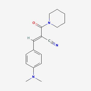 molecular formula C17H21N3O B14947350 (2E)-3-[4-(dimethylamino)phenyl]-2-(piperidin-1-ylcarbonyl)prop-2-enenitrile 