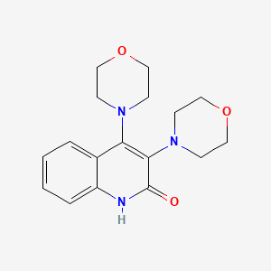 molecular formula C17H21N3O3 B14947352 3,4-Di(morpholin-4-yl)quinolin-2-ol 