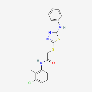 2-[(5-anilino-1,3,4-thiadiazol-2-yl)sulfanyl]-N-(3-chloro-2-methylphenyl)acetamide