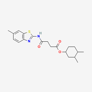 molecular formula C20H26N2O3S B14947396 3,4-Dimethylcyclohexyl 4-[(6-methyl-1,3-benzothiazol-2-yl)amino]-4-oxobutanoate 