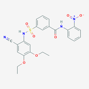 3-[(2-cyano-4,5-diethoxyphenyl)sulfamoyl]-N-(2-nitrophenyl)benzamide