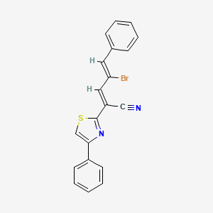 (2E,4Z)-4-bromo-5-phenyl-2-(4-phenyl-1,3-thiazol-2-yl)penta-2,4-dienenitrile