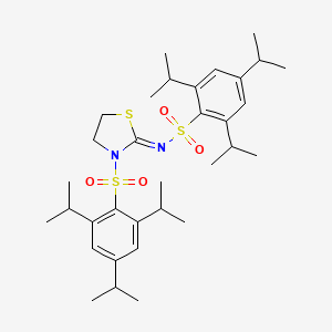 2,4,6-tri(propan-2-yl)-N-[(2Z)-3-{[2,4,6-tri(propan-2-yl)phenyl]sulfonyl}-1,3-thiazolidin-2-ylidene]benzenesulfonamide