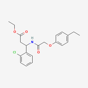 molecular formula C21H24ClNO4 B14947458 Ethyl 3-(2-chlorophenyl)-3-{[(4-ethylphenoxy)acetyl]amino}propanoate 