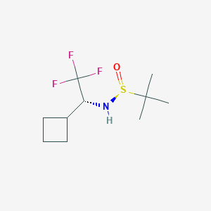 molecular formula C10H18F3NOS B1494746 (S)-N-((R)-1-Cyclobutyl-2,2,2-trifluoroethyl)-2-methylpropane-2-sulfinamide 