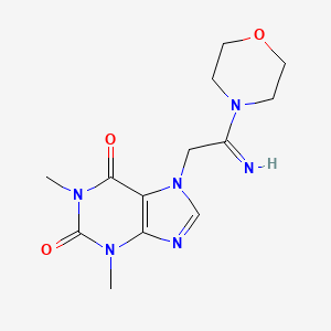 molecular formula C13H18N6O3 B14947490 7-(2-Imino-2-morpholin-4-yl-ethyl)-1,3-dimethyl-3,7-dihydro-purine-2,6-dione 