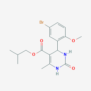 molecular formula C17H21BrN2O4 B14947498 2-Methylpropyl 4-(5-bromo-2-methoxyphenyl)-6-methyl-2-oxo-1,2,3,4-tetrahydropyrimidine-5-carboxylate 