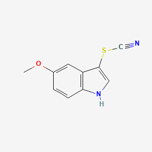 molecular formula C10H8N2OS B1494750 Thiocyanic acid, 5-methoxy-1H-indol-3-yl ester 