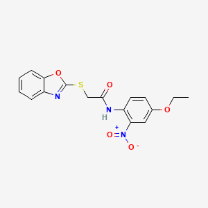 2-(1,3-benzoxazol-2-ylsulfanyl)-N-(4-ethoxy-2-nitrophenyl)acetamide