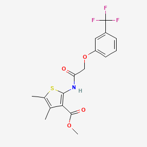 Methyl 4,5-dimethyl-2-({[3-(trifluoromethyl)phenoxy]acetyl}amino)thiophene-3-carboxylate