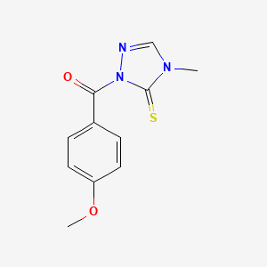 molecular formula C11H11N3O2S B14947549 (4-methoxyphenyl)(4-methyl-5-thioxo-4,5-dihydro-1H-1,2,4-triazol-1-yl)methanone 