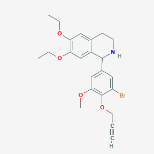 molecular formula C23H26BrNO4 B14947558 1-[3-Bromo-5-methoxy-4-(prop-2-yn-1-yloxy)phenyl]-6,7-diethoxy-1,2,3,4-tetrahydroisoquinoline 