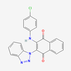 2-(1H-benzotriazol-1-yl)-3-[(4-chlorophenyl)amino]naphthalene-1,4-dione