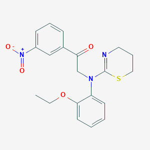 2-[5,6-dihydro-4H-1,3-thiazin-2-yl(2-ethoxyphenyl)amino]-1-(3-nitrophenyl)ethanone