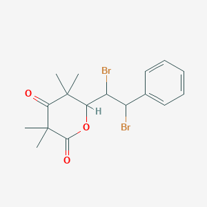 molecular formula C17H20Br2O3 B14947611 6-(1,2-dibromo-2-phenylethyl)-3,3,5,5-tetramethyldihydro-2H-pyran-2,4(3H)-dione 