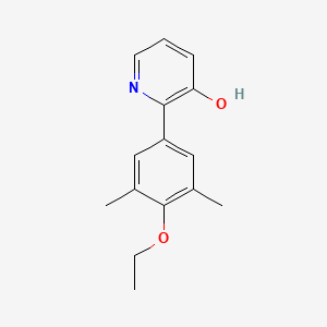 molecular formula C15H17NO2 B14947680 2-(4-Ethoxy-3,5-dimethylphenyl)pyridin-3-ol 