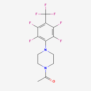 molecular formula C13H11F7N2O B14947696 1-[4-[2,3,5,6-Tetrafluoro-4-(trifluoromethyl)phenyl]piperazin-1-yl]ethanone 