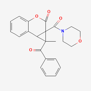 molecular formula C23H21NO5 B14947718 1-methyl-1a-(morpholin-4-ylcarbonyl)-1-(phenylcarbonyl)-1a,7b-dihydrocyclopropa[c]chromen-2(1H)-one 