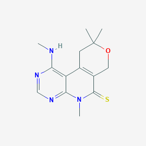 8,13,13-trimethyl-3-(methylamino)-12-oxa-4,6,8-triazatricyclo[8.4.0.02,7]tetradeca-1(10),2,4,6-tetraene-9-thione