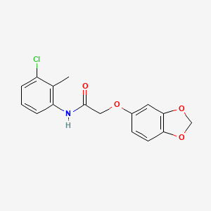 2-(1,3-Benzodioxol-5-yloxy)-N-(3-chloro-2-methylphenyl)acetamide