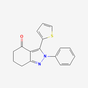 molecular formula C17H14N2OS B14947778 2-phenyl-3-(thiophen-2-yl)-2,5,6,7-tetrahydro-4H-indazol-4-one 