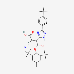 molecular formula C32H46N4O4 B1494779 3-[3-(4-tert-Butylphenyl)-1H-1,2,4-triazole-5-yl]-2-cyanosuccinic acid 4-(2,6-di-tert-butyl-4-methylcyclohexyl) ester 