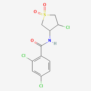 molecular formula C11H10Cl3NO3S B14947795 2,4-dichloro-N-(4-chloro-1,1-dioxidotetrahydrothiophen-3-yl)benzamide 