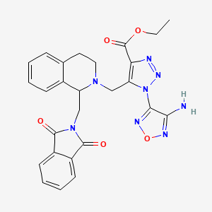 ethyl 1-(4-amino-1,2,5-oxadiazol-3-yl)-5-({1-[(1,3-dioxo-1,3-dihydro-2H-isoindol-2-yl)methyl]-3,4-dihydroisoquinolin-2(1H)-yl}methyl)-1H-1,2,3-triazole-4-carboxylate