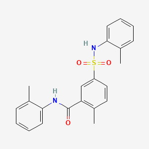 molecular formula C22H22N2O3S B14947815 2-methyl-N-(2-methylphenyl)-5-[(2-methylphenyl)sulfamoyl]benzamide 