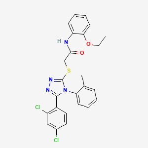 2-{[5-(2,4-dichlorophenyl)-4-(2-methylphenyl)-4H-1,2,4-triazol-3-yl]sulfanyl}-N-(2-ethoxyphenyl)acetamide