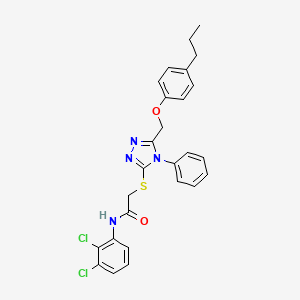 N-(2,3-dichlorophenyl)-2-({4-phenyl-5-[(4-propylphenoxy)methyl]-4H-1,2,4-triazol-3-yl}sulfanyl)acetamide